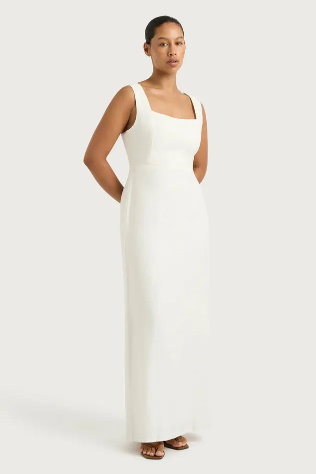 Women Faithfull The Brand Midi Dresses Lais Midi Dress White