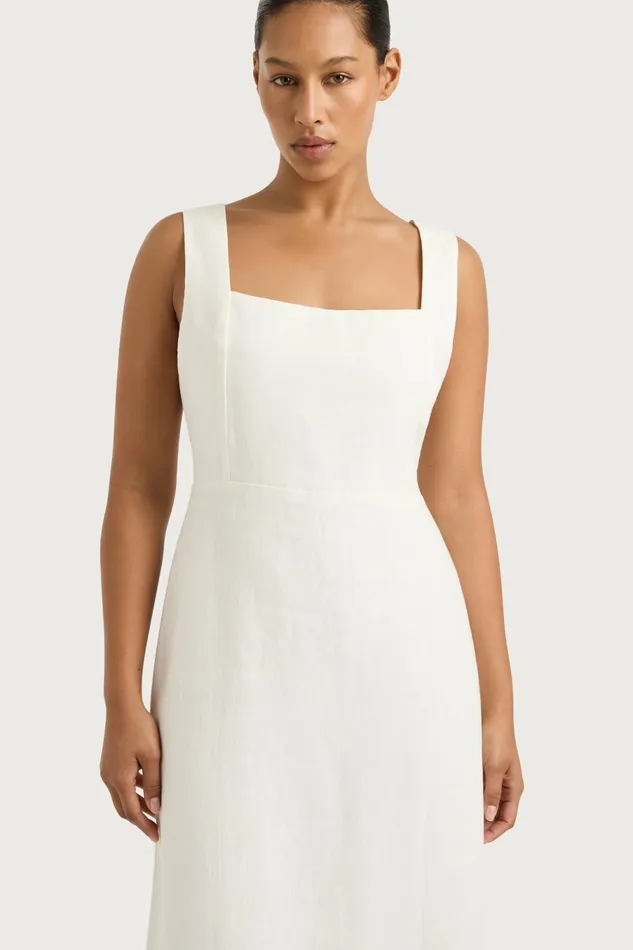 Women Faithfull The Brand Midi Dresses Lais Midi Dress White