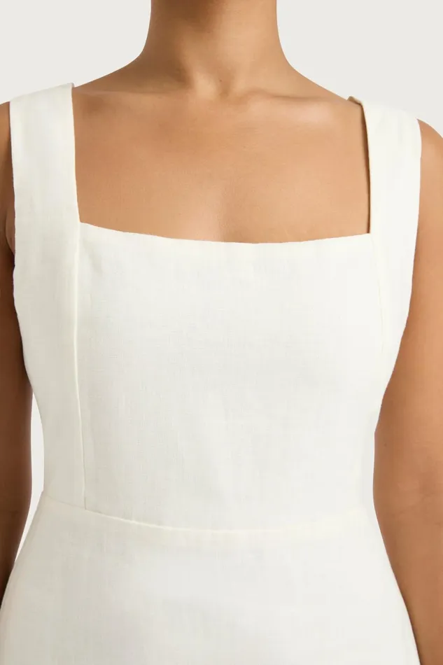 Women Faithfull The Brand Midi Dresses Lais Midi Dress White