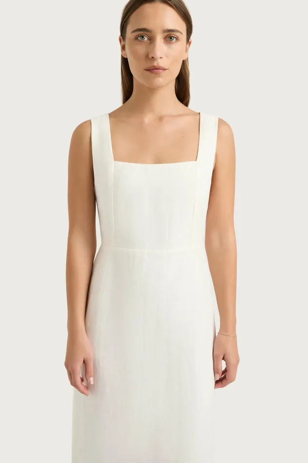 Women Faithfull The Brand Midi Dresses Lais Midi Dress White