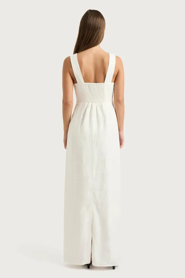 Women Faithfull The Brand Midi Dresses Lais Midi Dress White