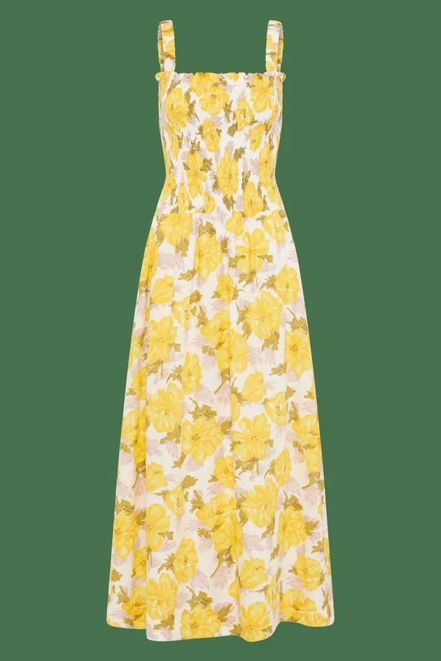 Women Faithfull The Brand Midi Dresses Messina Midi Dress Isadora Floral 8211 Faithfull The Brand