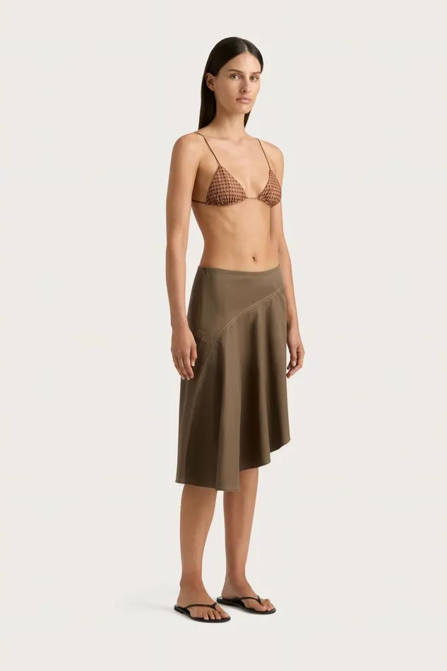 Women Faithfull The Brand Skirts and Shorts Calais Skirt Walnut
