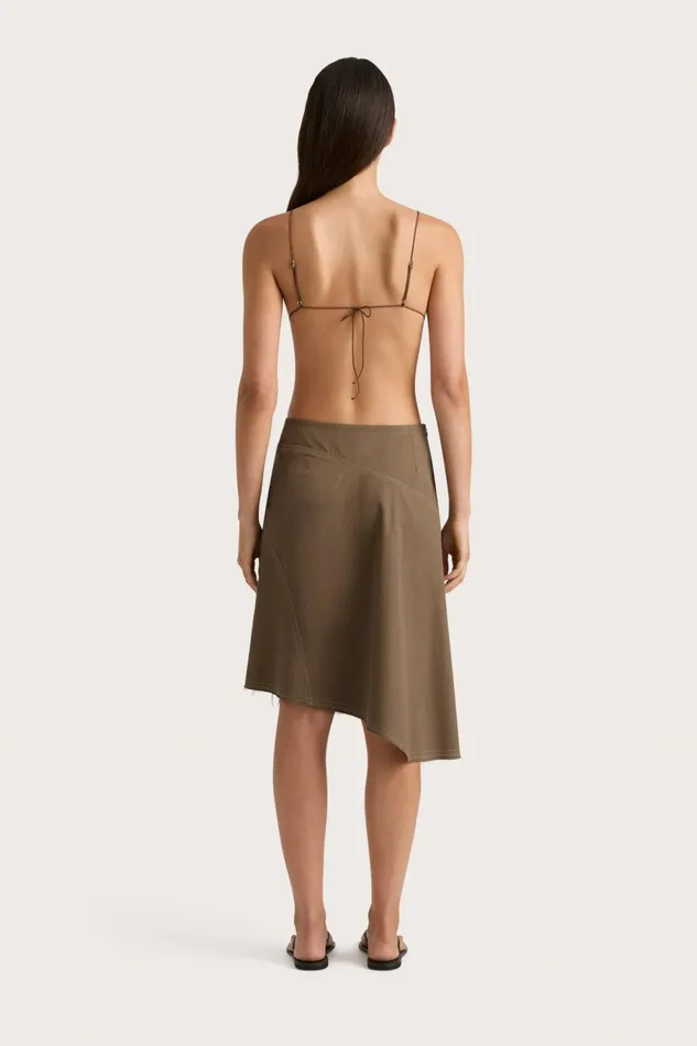 Women Faithfull The Brand Skirts and Shorts Calais Skirt Walnut