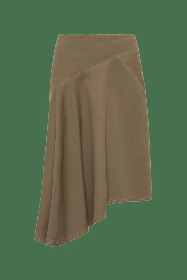 Women Faithfull The Brand Skirts and Shorts Calais Skirt Walnut