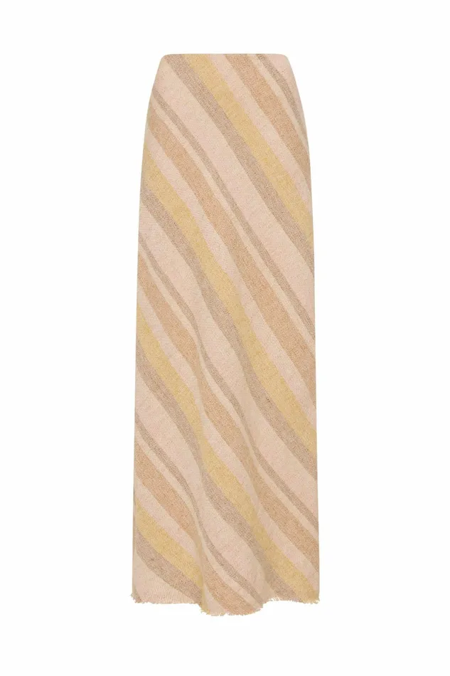 Women Faithfull The Brand Skirts and Shorts Sao Paulo Skirt Terracotta Stripe