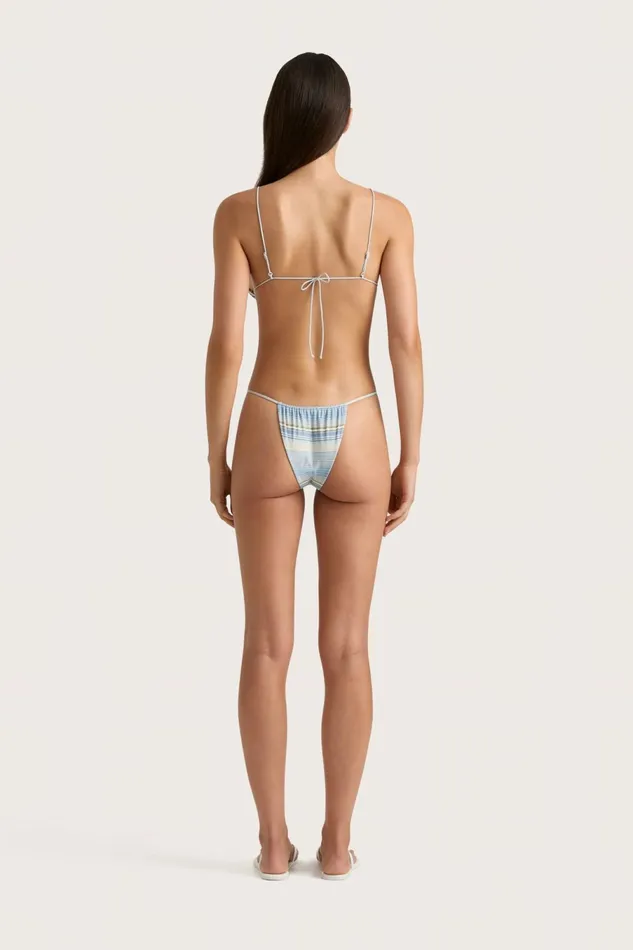 Women Faithfull The Brand Swim Elea Bikini Bottom Futura Stripe Sky Blue