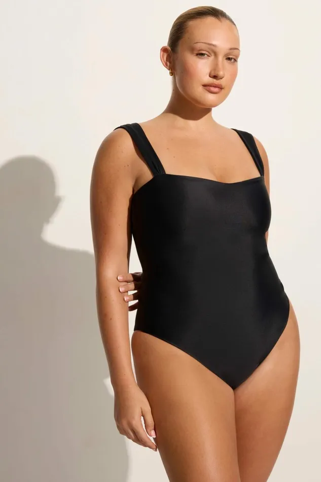 Women Faithfull The Brand Swim Grazie One Piece Black 8211 Faithfull The Brand
