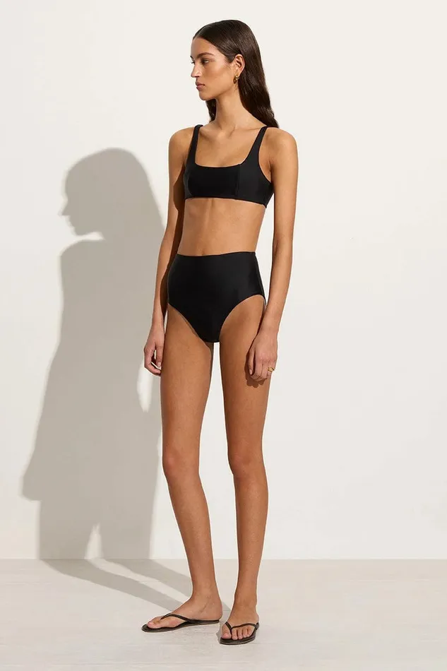 Women Faithfull The Brand Swim Zizi Bikini Top Black 8211 Faithfull The Brand