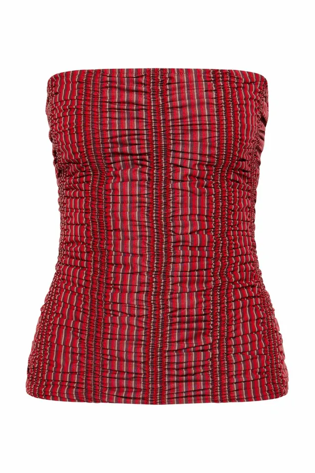 Women Faithfull The Brand Tops Jilliane Top Wine Stripe