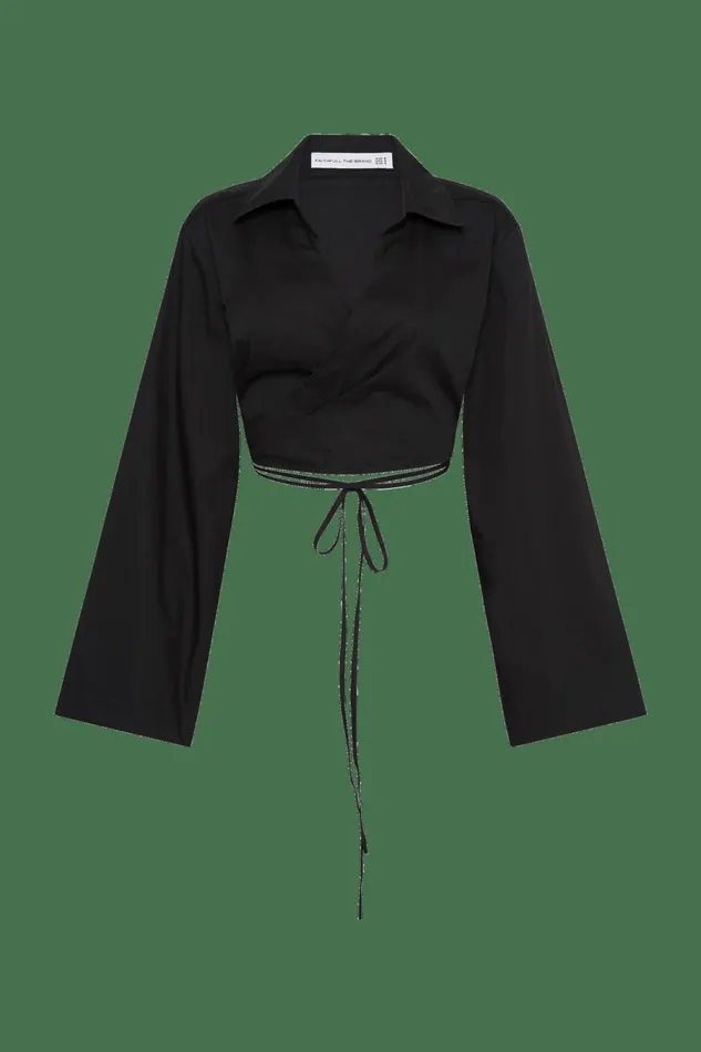 Women Faithfull The Brand Tops Pasolini Shirt Black 8211 Faithfull The Brand