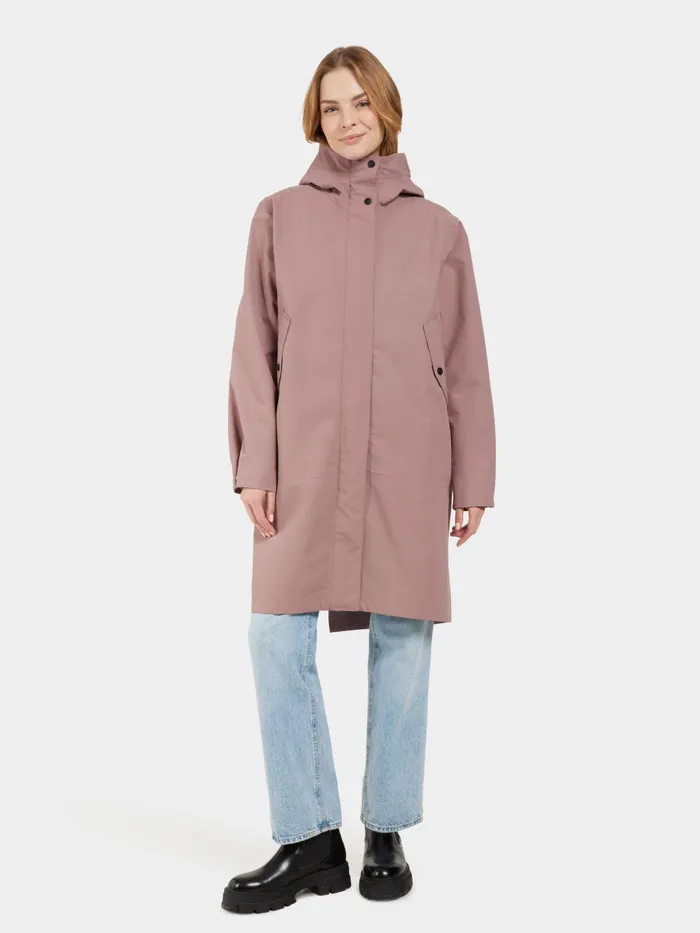 Women Feena Parka Faded Wine Didriksons Autumn Jackets