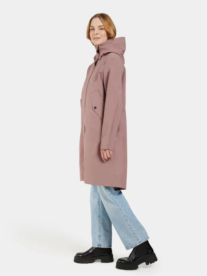 Women Feena Parka Faded Wine Didriksons Autumn Jackets
