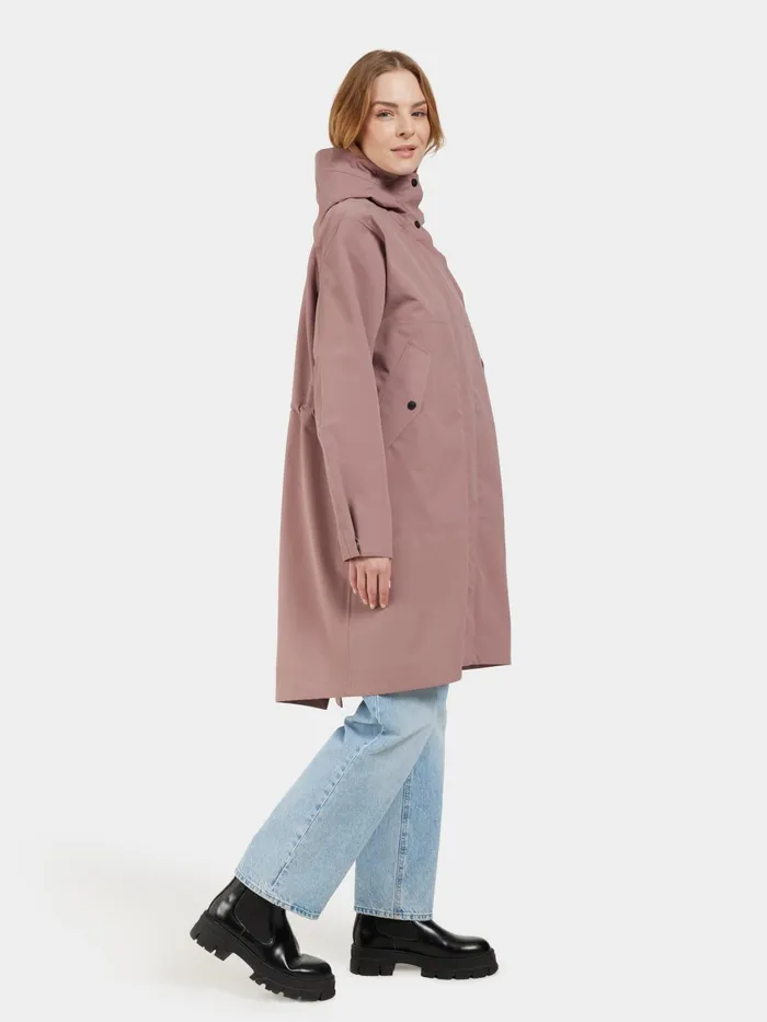 Women Feena Parka Faded Wine Didriksons Autumn Jackets