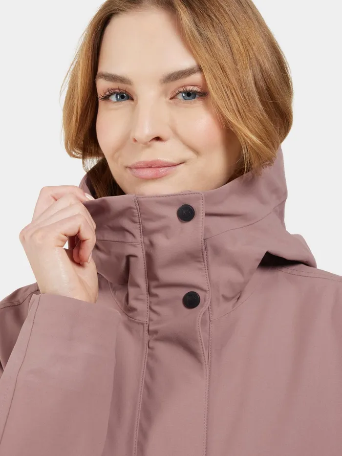 Women Feena Parka Faded Wine Didriksons Autumn Jackets