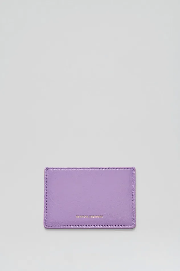 Women FLAT CARD HOLDER LILAC Leather Scanlan Theodore Women FLAT CARD HOLDER LILAC Leather Scanlan Theodore