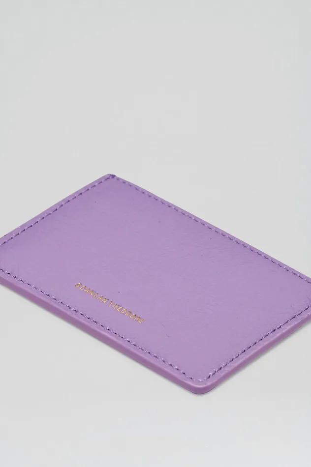 Women FLAT CARD HOLDER LILAC Leather Scanlan Theodore Women FLAT CARD HOLDER LILAC Leather Scanlan Theodore