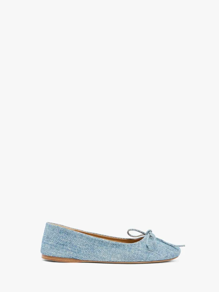 Women Flats JW Anderson ROUNDTOE SUEDE BALLERINAS Blue
