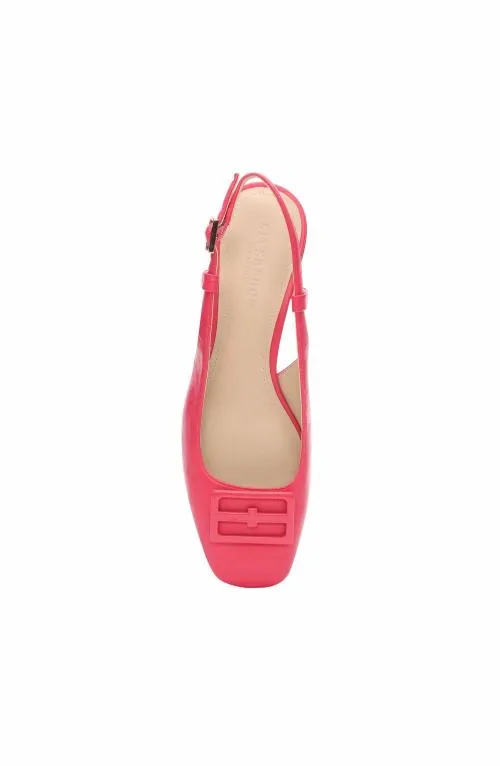 Women Flats Liverpool Los Angeles Getty Slingback With Logo Medallion Pink Punch