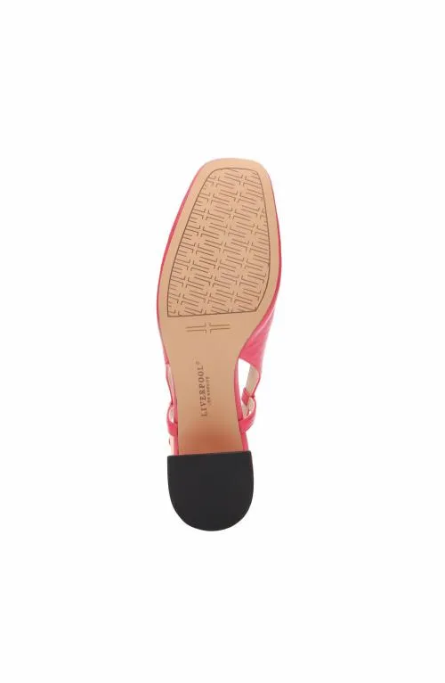 Women Flats Liverpool Los Angeles Getty Slingback With Logo Medallion Pink Punch
