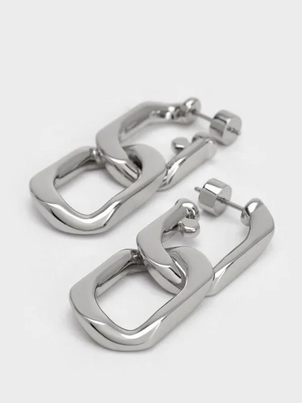 Women Gabine ChainLink Drop Earrings 8211 Silver CHARLES and KEITH Earrings Women Gabine ChainLink Drop Earrings 8211 Silver CHARLES and KEITH Earrings