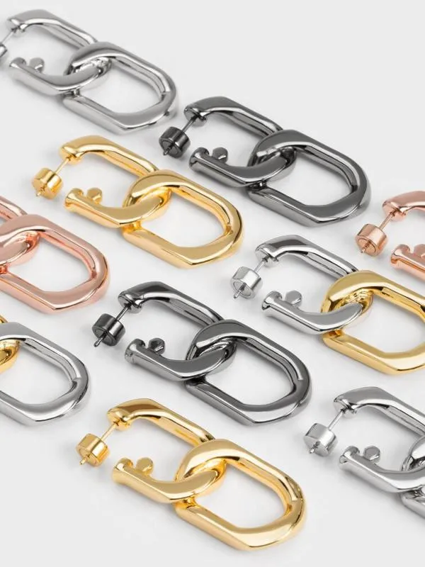 Women Gabine ChainLink Drop Earrings 8211 Silver CHARLES and KEITH Earrings Women Gabine ChainLink Drop Earrings 8211 Silver CHARLES and KEITH Earrings