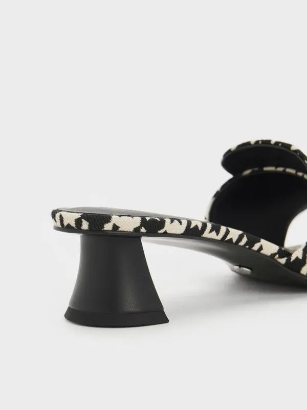 Women Gabine Houndstooth Leather Heeled Mules 8211 Multi CHARLES and KEITH Mules Women Gabine Houndstooth Leather Heeled Mules 8211 Multi CHARLES and KEITH Mules