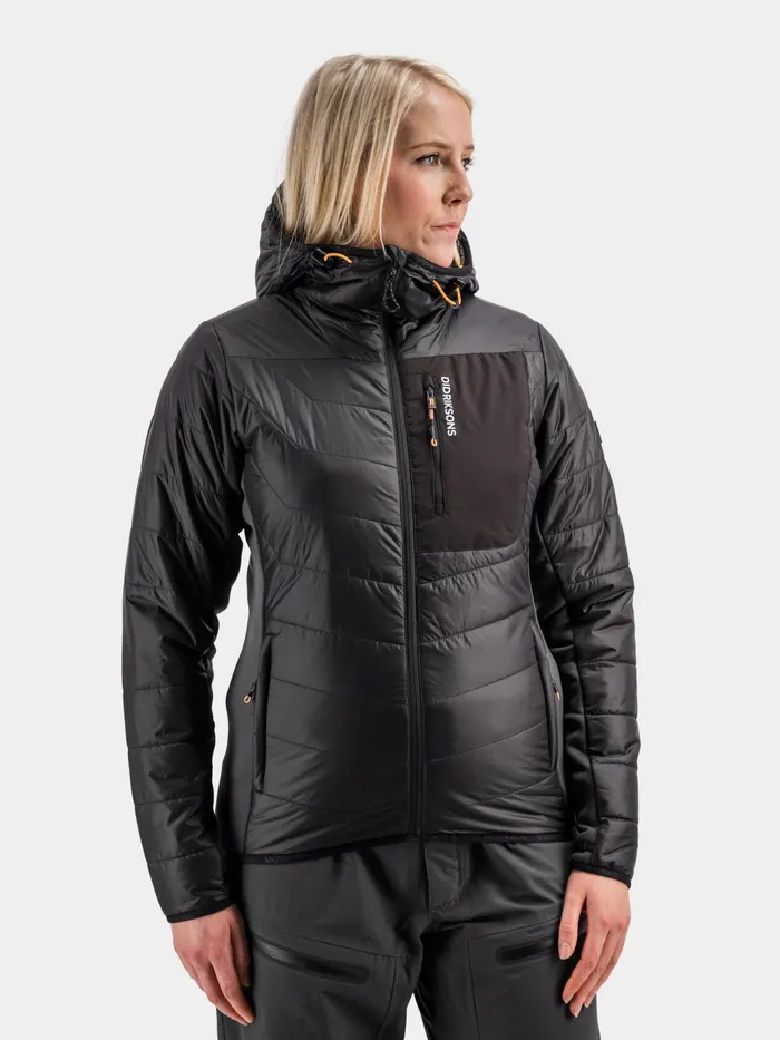 Women Gale Jacket Coal Black Didriksons Puffer Jackets