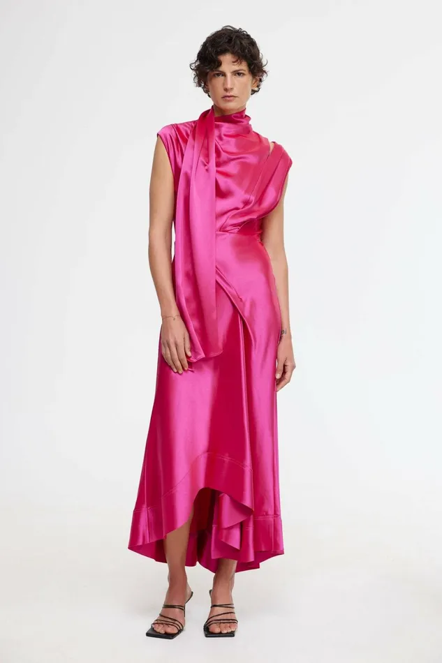 Women GILES MIDI DRESS Azalea Pink Acler Sale
