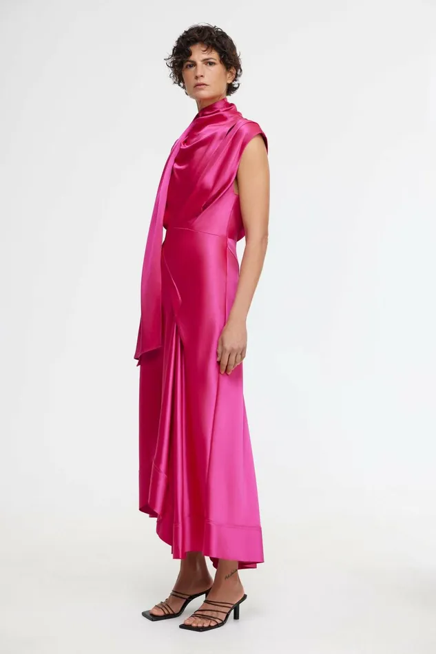 Women GILES MIDI DRESS Azalea Pink Acler Sale