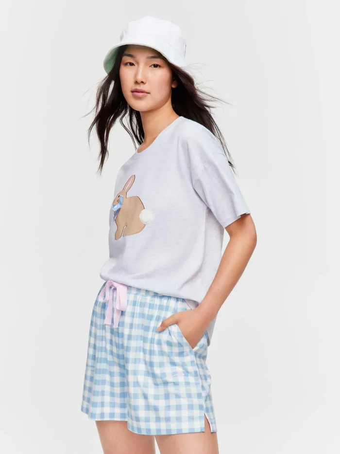 Women Gingham Plush Long Short Multi Peter Alexander Shorts