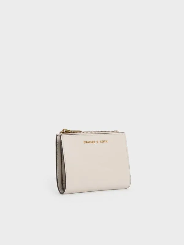 Women Harmonee Top Zip Small Wallet 8211 Ivory CHARLES and KEITH Small Wallets