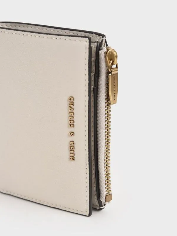 Women Harmonee Top Zip Small Wallet 8211 Ivory CHARLES and KEITH Small Wallets
