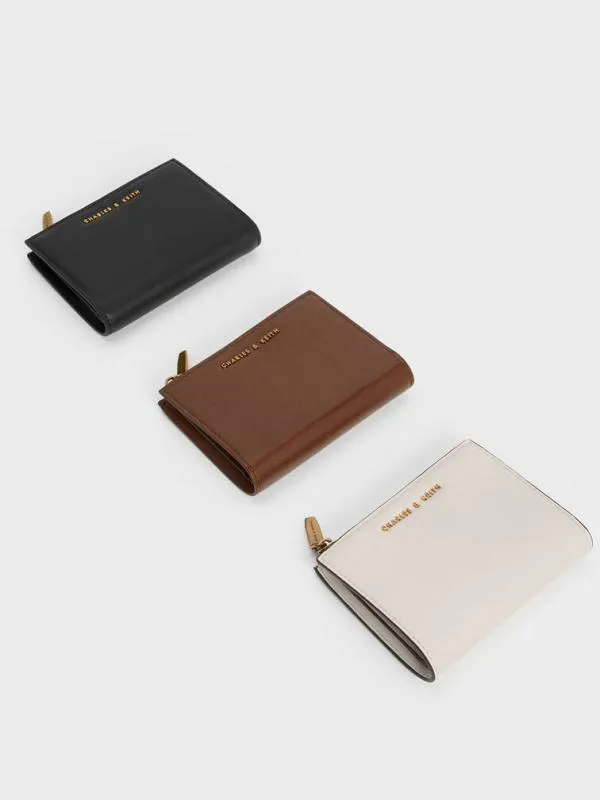 Women Harmonee Top Zip Small Wallet 8211 Ivory CHARLES and KEITH Small Wallets