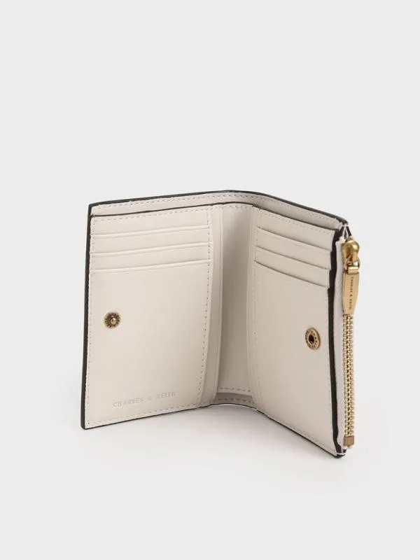 Women Harmonee Top Zip Small Wallet 8211 Ivory CHARLES and KEITH Small Wallets