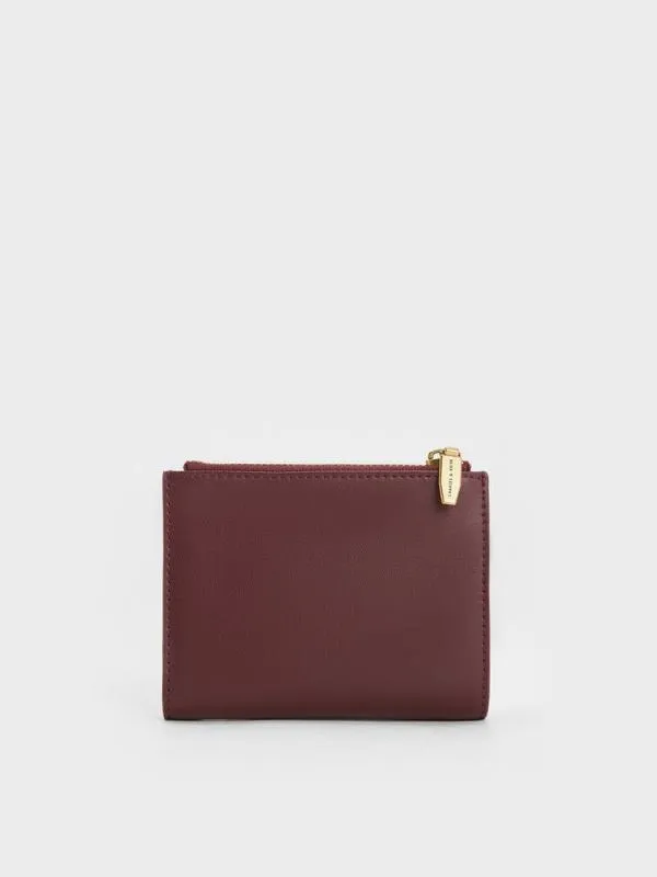Women Harmonee Top Zip Small Wallet 8211 Mulberry Plum CHARLES and KEITH Small Wallets