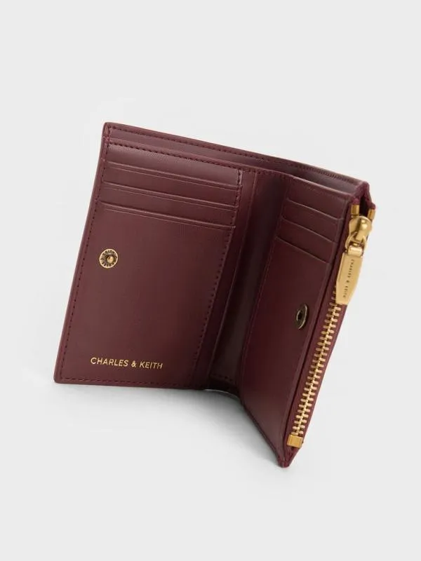 Women Harmonee Top Zip Small Wallet 8211 Mulberry Plum CHARLES and KEITH Small Wallets