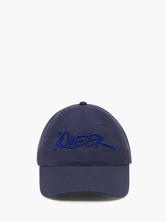 Women HATS JW Anderson JW ANDERSON X QUEER BASEBALL CAP Navy