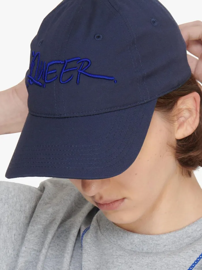 Women HATS JW Anderson JW ANDERSON X QUEER BASEBALL CAP Navy Women HATS JW Anderson JW ANDERSON X QUEER BASEBALL CAP Navy