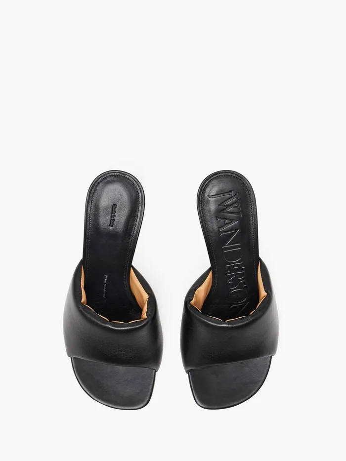 Women Heels JW Anderson CHAIN HEEL LEATHER MULES Black Women Heels JW Anderson CHAIN HEEL LEATHER MULES Black