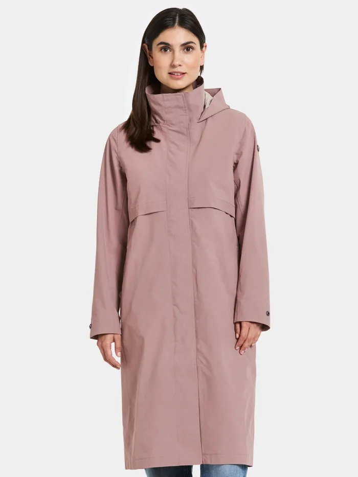 Women Isolde Parka Long Faded Wine Didriksons Spring Jackets