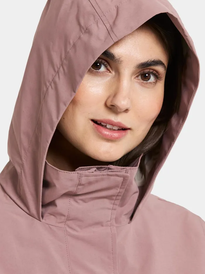 Women Isolde Parka Long Faded Wine Didriksons Spring Jackets