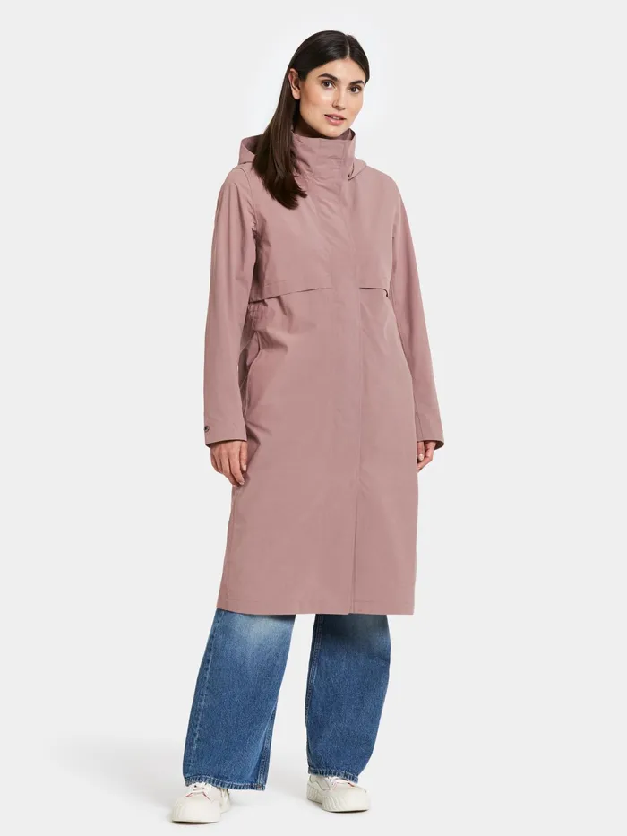 Women Isolde Parka Long Faded Wine Didriksons Spring Jackets