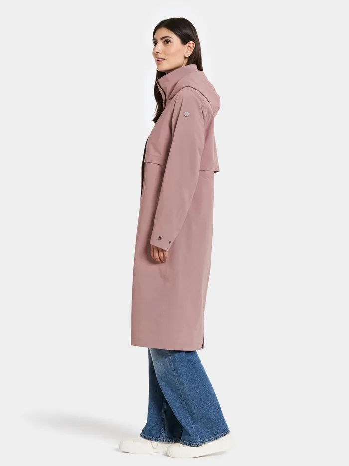 Women Isolde Parka Long Faded Wine Didriksons Spring Jackets