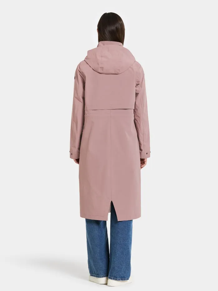 Women Isolde Parka Long Faded Wine Didriksons Spring Jackets