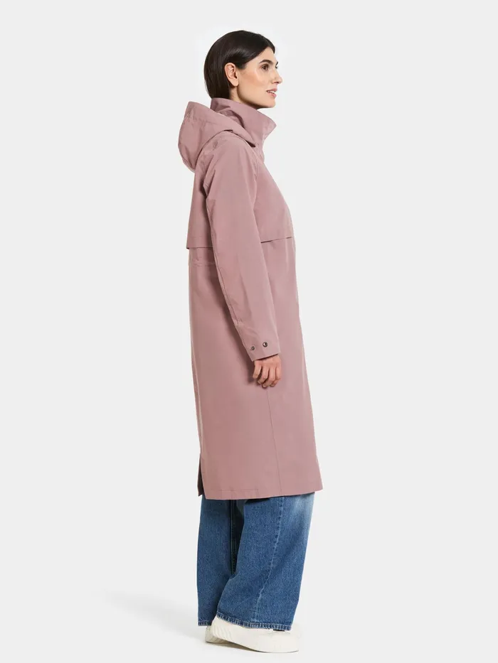 Women Isolde Parka Long Faded Wine Didriksons Spring Jackets