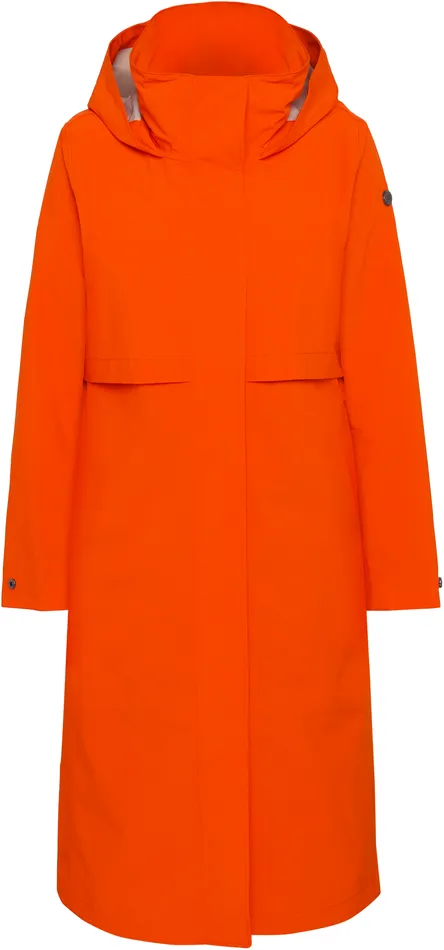 Women Isolde Parka Long Tangerine Red Didriksons Spring Jackets