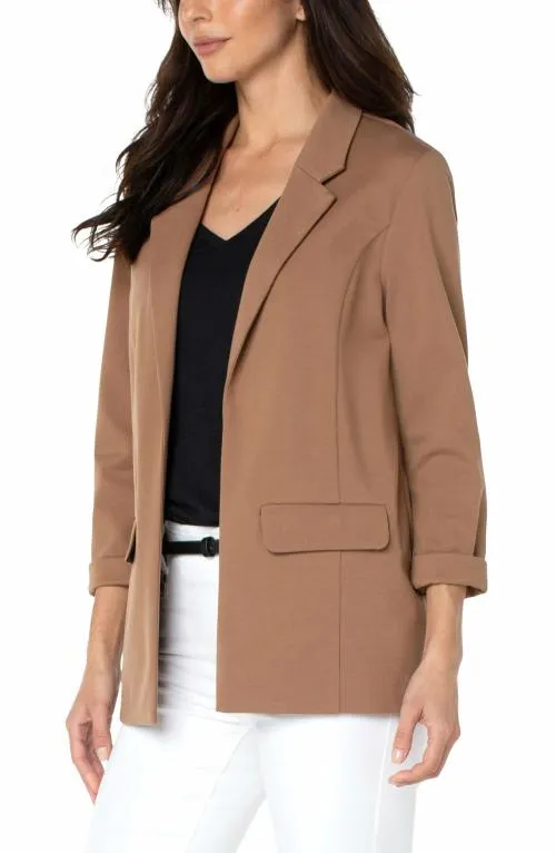 Women Jackets Liverpool Los Angeles Boyfriend Blazer With Princess Darts Maple