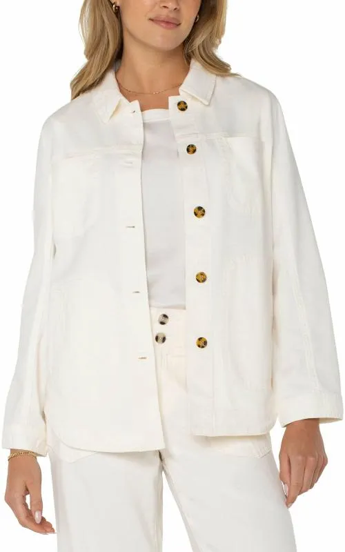 Women Jackets Liverpool Los Angeles Shirt Jacket Whipped Cream
