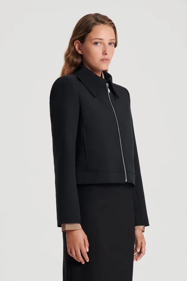 Women Jackets Scanlan Theodore CADY ZIP JACKET BLACK